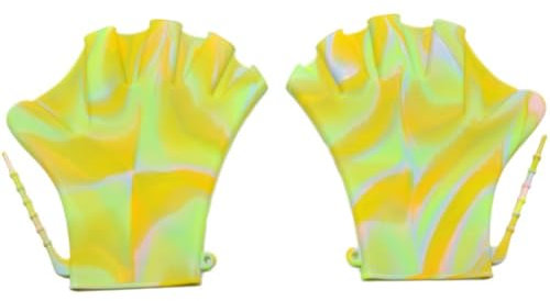 Glixoft 1 Paar Schwimmhandschuhe Für Kinder, Schwimmhäute, Surfen, Tauchen, Handschutz Für Fitness, Wasserwiderstandstraining