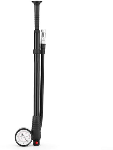 Pompa portatile ad alta pressione da 300 psi, struttura in lega di alluminio CNC, con manometro e valvola a sgancio rapido, per pneumatici MTB/E-Bike e sospensioni (forcella anteriore/ammortizzatore