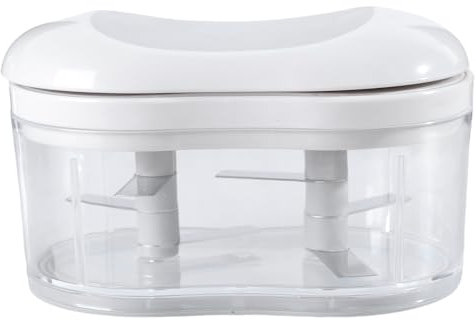 Hachoir manuel pour ail et légumes - Facile à utiliser - Outil de cuisine pour la préparation rapide des repas - Petit robot culinaire