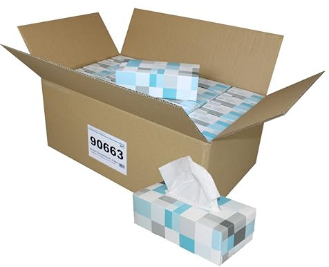 Kosmetiktücher Brozell® | soft | saugfähig aus weichem Tissue | hochweiß | 2-lagig | extra weich | parfümfrei | für Hotel, Praxis, Labor, Wellness | 25 trendige Dekorboxen a 150 Tücher = 3750 Tücher