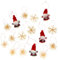 khevga 16er Set Weihnachtsdeko Christbaumschmuck Anhänger Strohstern Wichtel