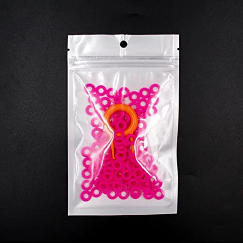CTLH20 125 Stück Tastatur-O-Ring Tastenkappen Silikonkautschuk O-Ring Schalter Schalldämpfer Dämpfer Tastenkappe Silikon-Dichtungsring Ersetzen-OD8xID5xCS1.5mm,Pink