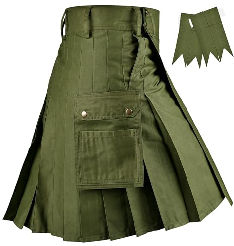 Utility kilt for Men Modern Scottish Phantom Mens Kilt for Everyday Wear with Cargo Pockets