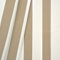 STOFFKONTOR Markisen Outdoorstoff Stoff Streifen - Meterware, Farbe Taupe-Weiss - zum Nähen von Markisen, Auflagen uvm.