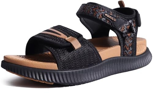 KuaiLu Sandales Randonnée Femmes Sport et d'extérieur Confortable Orthopedique Soutien Voûte Plantaire Sandale Réglables été Léger Antidérapante Sandales
