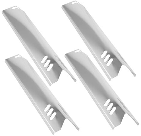 BEBEMOKO 4piezas Placas De Calor Ajustables para Parrilla De Gas Accesorios De Inoxidable para Reemplazo De Quemadores Resistentes Al Calor y Duraderas para Asados y Barbacoas