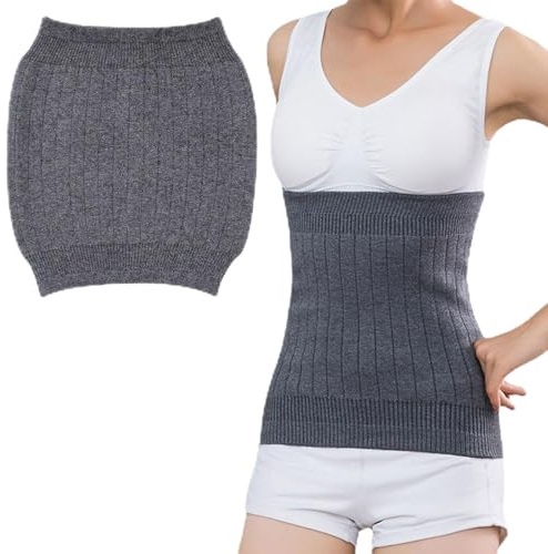 Comioke Kidney Warmer, Cashmere Kidney Warmer, Waist Warmer, Cashmere Back Warmer, Back Warmer, Elastic, Lumbar Warmer, Body Warmer, Waist Protector, Lumbar Warmer, Belly Warmer, Grey