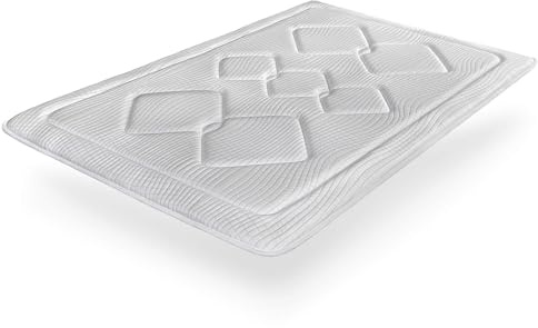 Topper Viscogel Efecto Frío Polar Dreams SonnoMattress, 4 cm Altura, Tejido Hilo Frío Transpirable, Adaptable, Sensación Fresca - 150x190x4