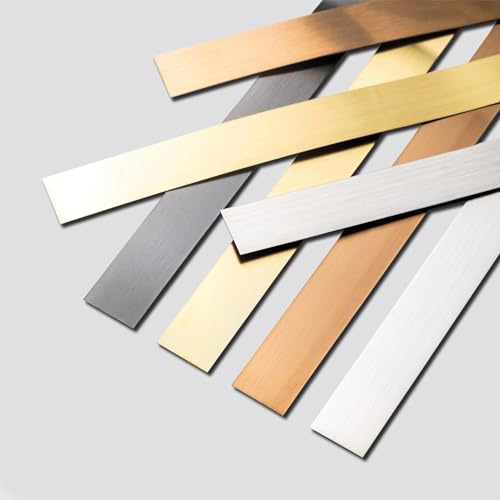Borstad silver metalliska dra av och klistra på väggremsor – 30 mm x 30 m dekorativ gjutning för enkel hemförbättring öppen spis och rumsmakeover – snygg och enkel applikation
