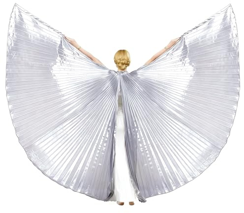 Baisdan Opening Isis Wings with Sticks, Belly Dance Butterfly Wings for Women, Halloween & Carnival Performance Costume