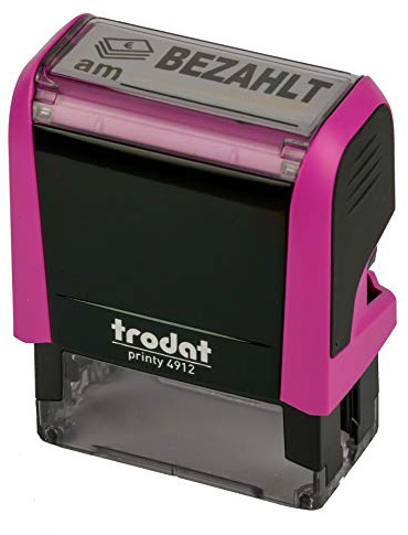 Trodat Printy 4912 fuchsia betalad i svart