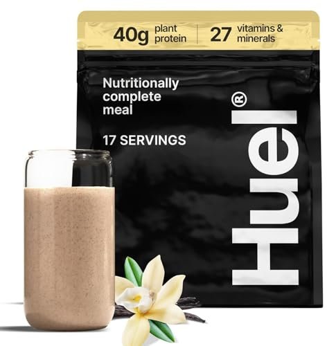 Huel Black Edition - Nutritionally Complete 100% Vegan Gluten-Free - Less Carbs More Protein - Powdered Meal (Vanilla, 1 Bag)