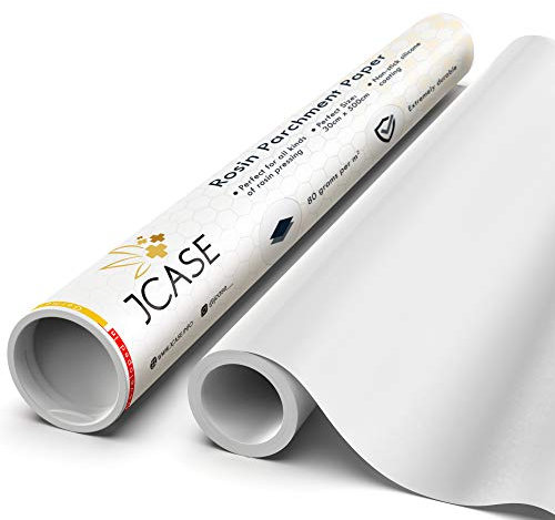 JCASE Rosin - Papel de horno extrafuerte 80 g por m2, resistente al calor hasta 260 grados, silicona antiadherente (blanco)