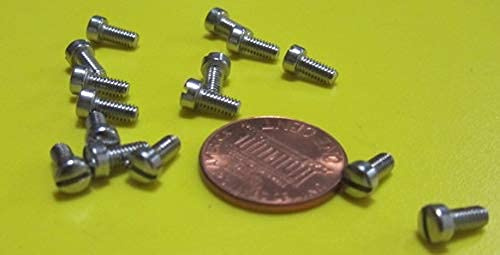 18-8 Stainless Steel High Profile Narrow Cheese Fillister Head Slotted Machine Screws, FT, 4-48 Thread x 1/4 Length, 50 Pcs