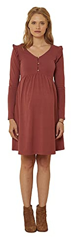 VERTBAUDET Robe Courte en Maille Grossesse et Allaitement Rouge Moyen UNI 34/36
