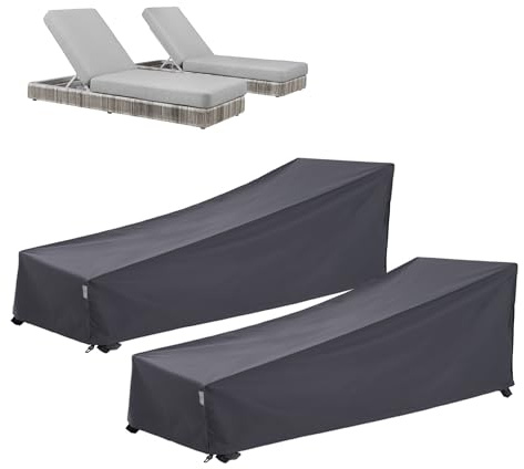 F&J Outdoors Copertura Lettino da Giardino 201x76x35,5/76 cm Impermeabile