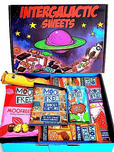 Moo Free Chocolate Selection Hamper Gift Box | Free From, Dairy Free, Gluten Free & Vegan | Hamper Exclusive To INTERGALACTIC SWEETS