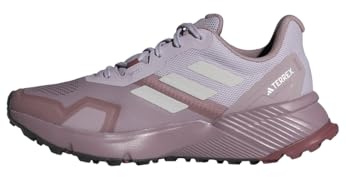 adidas Mujer Terrex Soulstride Trail Running Shoes, preloved Fig/Grey One/Quiet Crimson, 36 2/3 EU