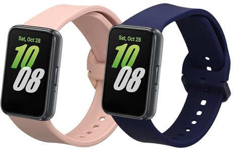 kwmobile 2X Sportarmband kompatibel mit Samsung Galaxy Fit 3 Armband - Fitnesstracker Band Set aus TPU Silikon