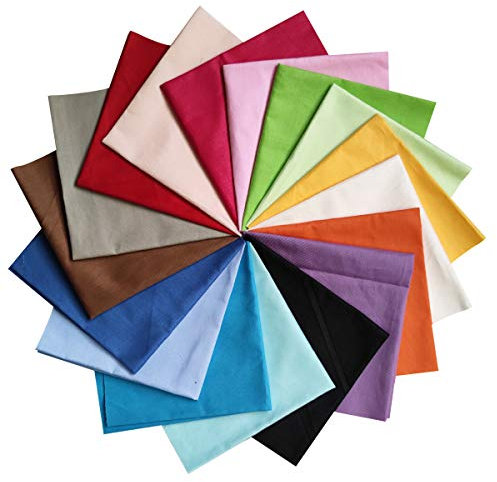 Qililandiy Baumwollstoff 100% Baumwolle Nähstoffe mit verschiedenen Muster Patchwork DIY Stoffpaket Zugeschnittene Stoff Quadrate zum Nähen Handwerk Deko (17 Stück 30x30cm)