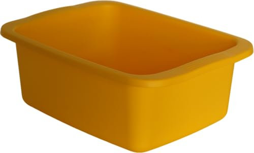 START Macchiavelli catino rectangular amarillo Barreño de plástico de capacidad 10L. Cubeta multiusos medidas 42x31x15,5 cm
