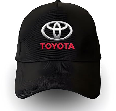 Schwarze Kappe für Toyota Auto Fans - Öko-Baumwolle - Geschenk für Autofahrer, Schwarz , 56/58 cm
