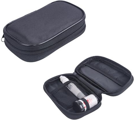 Sac de voyage pour diabétique, pour lecteur de glycémie, sac de voyage pour accessoires diabétiques, seringues, insuline et autres médicaments (noir)