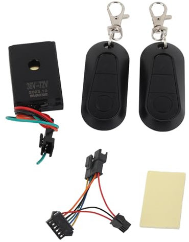 Elektriska Cyklar Anti -stöldanordning, 54 72V One Touch Start Alarm System M4 Scooter med Vibrationssensor, Anti Stöld Vattentät Trådlöst Larm med Larmvarningsklistermärke för