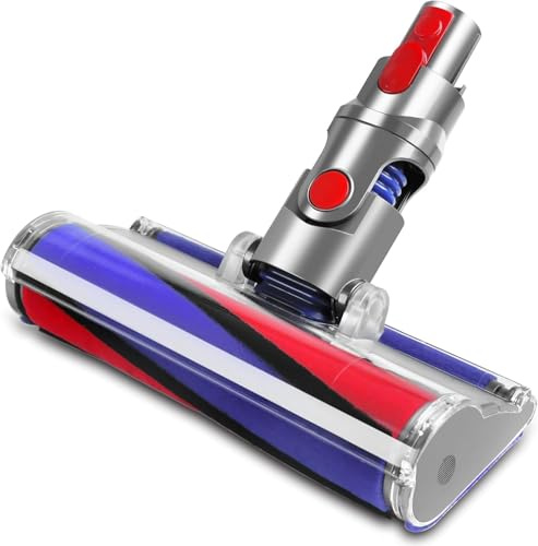 Softwalze Bodendüse für Dyson V7 V8 V10 V11 V15 SV10 SV11 SV12 SV14 SV15 Staubsauger, Elektrischer Soft Roller Bürste Aufsatz,Elektrischer Soft Roller Bürste Aufsatz für Harte Böden