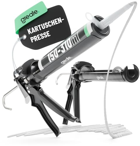 greate 2x Pistolet cartouche avec démultiplication 25:1 & arrêt goutte - Pistolet silicone pour cartouches 150-310 ml - Pour silicone, acrylique & colle