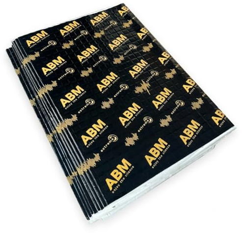 ABM Extreme Tapis insonorisant en butyle 2,0 mm | 50 x 70 cm (8 feuilles = 2,8 m²) | Isolation phonique et thermique pour voitures, camionnettes, camping-cars