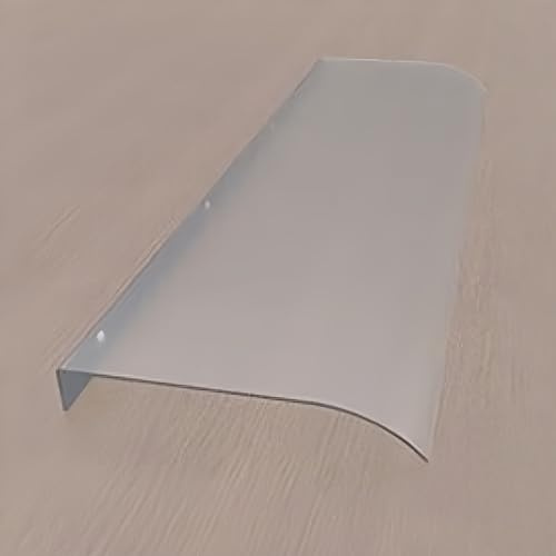 Auvent de porte extérieure – Bâche de toit imperméable avec panneau en polycarbonate transparent/givré pour porte d'entrée et garage – Montage facile