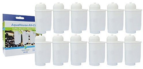 12 x AquaHouse AH-CBI vattenfilter kompatibla med Bosch Neff Siemens Gaggenau kaffebryggare TZ70003 TCZ7003 467873 575491