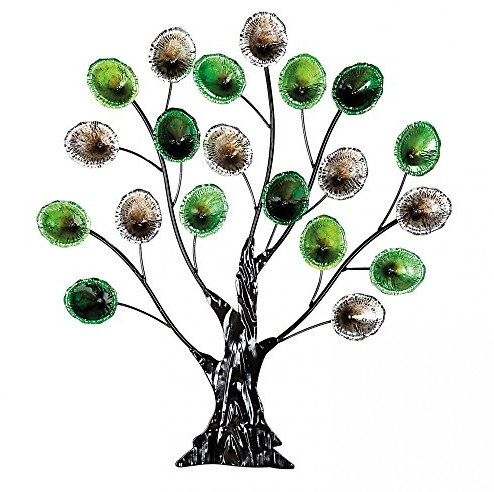 GILDE väggrelief Pavillon, 70 cm, grön/gul/metall