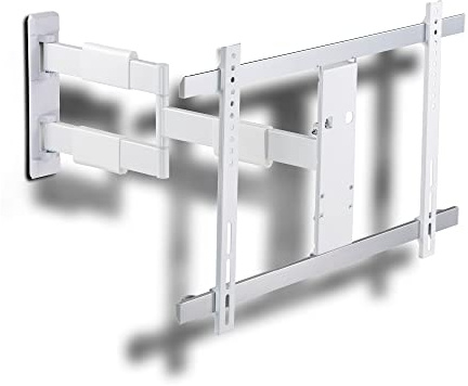 Xantron® SLIMLINE-A-466-W Wandhalterung Fernseher Schwenkbar Neigbar Drehbar/32-60 Zoll TV Halterung Weiß/TV Wandhalterung Flach/Fernseher Schwenkarm mit flachem Wandabstand - inkl. Montagematerial