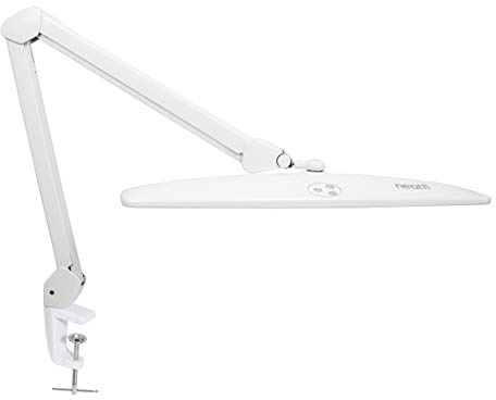 Neatfi Lampada da lavoro Elite HD XL lampada da scrivania luminosa, illuminazione Eye-Care, funzione di regolazione non polare (Bianc)