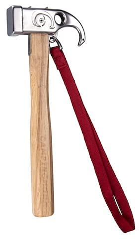 CAMPINGMOON Camping Hammer Peg Tent Stake Hammer Stainless Steel Head Wood Hand with Tent Tarp Stake Remover C6