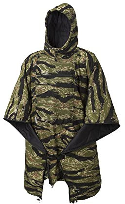 Helikon-Tex Swagman Roll Bushcraft-Kollektion Poncho, Tigerstreifen/Schwarz