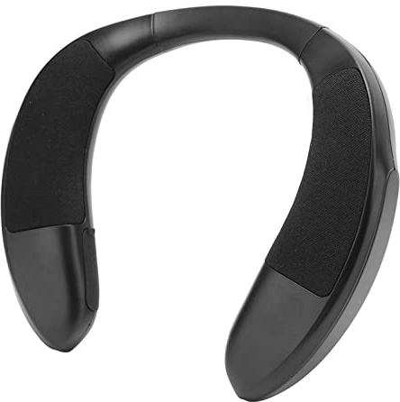 Neckband Bluetooth Speaker, Stereo Sound Multifunction Hands Wearable, 3D Surround Ergonomic Design Clear Calls Lightweight for Outdoor Cycling