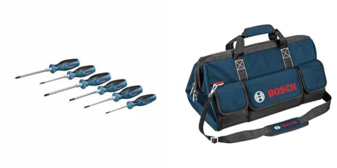 Bosch Professional Schraubendreher Set 6 tlg. + Handwerkzeugtasche Größe L