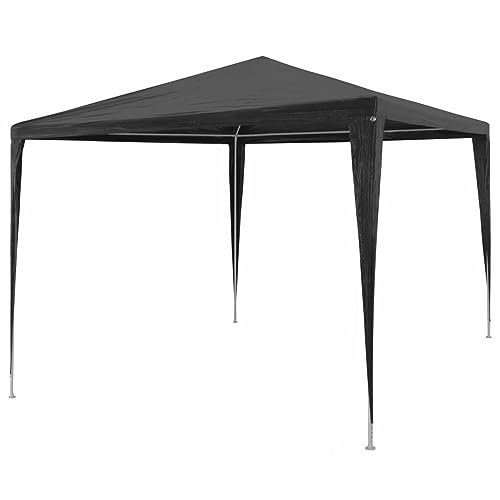 Partyzelt, LAPOOH Festzelt, Pavillion, Bierzelt, Garten Party Zelt, Gartenzelt, Grillpavillon, 3 x 3 m PE Anthrazit