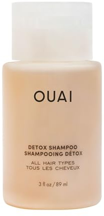 OUAI Detox Shampoo Travel Size - Clarifying and Removing Build Up, Dirt, Oil, Product and Hard Water - Apple Cider Vinegar & Keratin for Clean, Refreshed Hair - Sulfate-Free Hair Care - 89ml