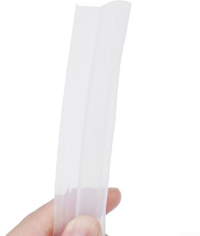 Honseadek Transparente Gummidichtung, Türdichtung, Silikondichtung, Türbodendichtung, Glastüren-Dichtungsstreifen, 2 m Länge, wasserdicht, Anti-Aging-Design (10 mm)