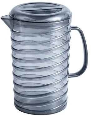Kylkaraff Vattenkanna Plast Vattenkanna 2 liter, för hemmabruk, med lock, karaff för iste, för kaffe, juice, limonad och mjölk Vattenkanna för varmt kallt vatten