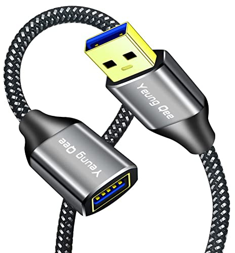 USB 3.0 Extension Cable 1.5 ft,5Gbps High Speed USB 3.0 Type A Male to Female Extension Cord,USB Extension Lead Compatible with USB Flash Drive, Hard Drive, Card Reader,Scanner,Keyboard (1.5FT)