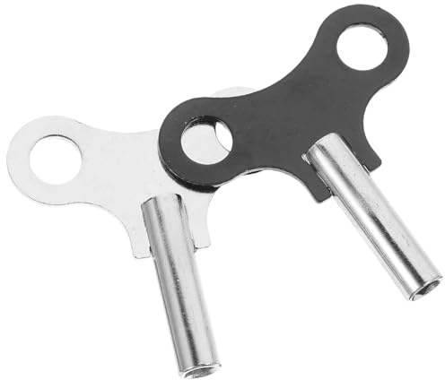 LABRIMP 2 Stück Robuster Uhrenschlüssel für Standuhren Verschleißfeste Professionelle Aufzugswinder aus Stahl Vierkant Praktisches Reparaturwerkzeug für Wand Pendeluhren