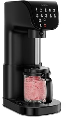 Klarstein Velaire Gelatiera - Macchina per il gelato da 500 W, 3 contenitori da 0,6 L (1,8 L totali), 10 programmi, display touch, frozen yogurt & sorbetto