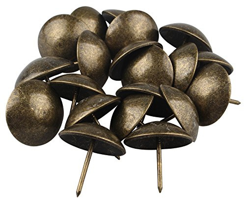 HALJIA 20 Piezas 30 x 30 mm Vintage Decorativo Clavos para tapicería Stud para Joyas Caja de Regalo de Bronce Antiguo sofá decoración