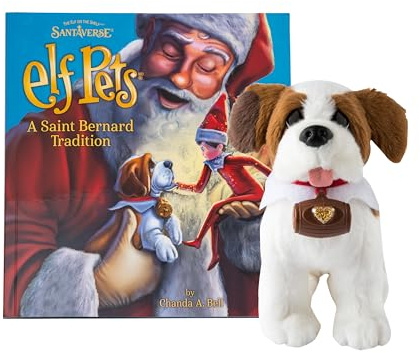 Elf on the Shelf Elf Pets A Saint Bernard Tradition- Includes Beautifully Illustrated Storybook, Huggable Elf Pet St. Bernard Plush Animal with Barrel Charm & Official Adoption Certificate