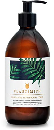 Plantsmith Fortifying Houseplant Tonic, Premium Feed for Indoor Plants, Concentrated Food with Vital Nutrients & Vitamins for Healthy Growth & Green Leaves – 500ml Bottle